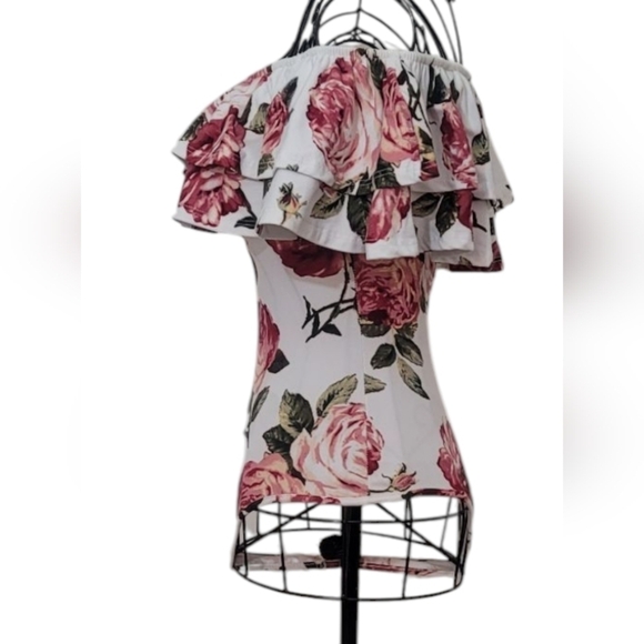 Rue 21 Floral Off-Shoulder Bodysuit - Picture 3 of 7